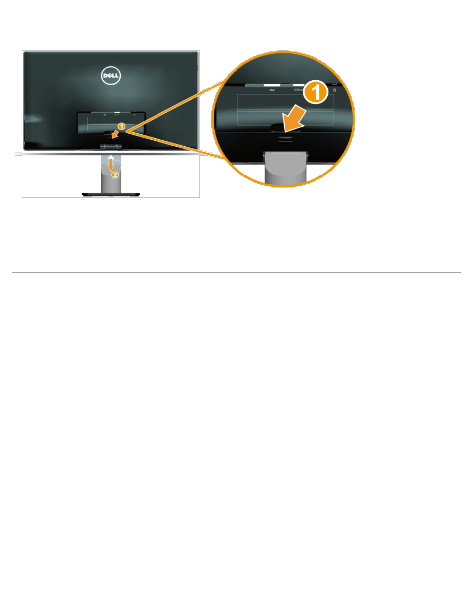 Removing the monitor stand | Dell S2240M Monitor User Manual | Page 14 / 28