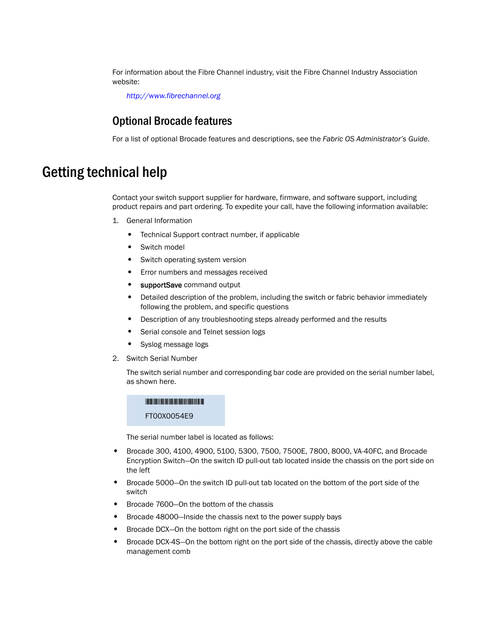 Optional brocade features, Getting technical help | Dell POWEREDGE M1000E User Manual | Page 18 / 96