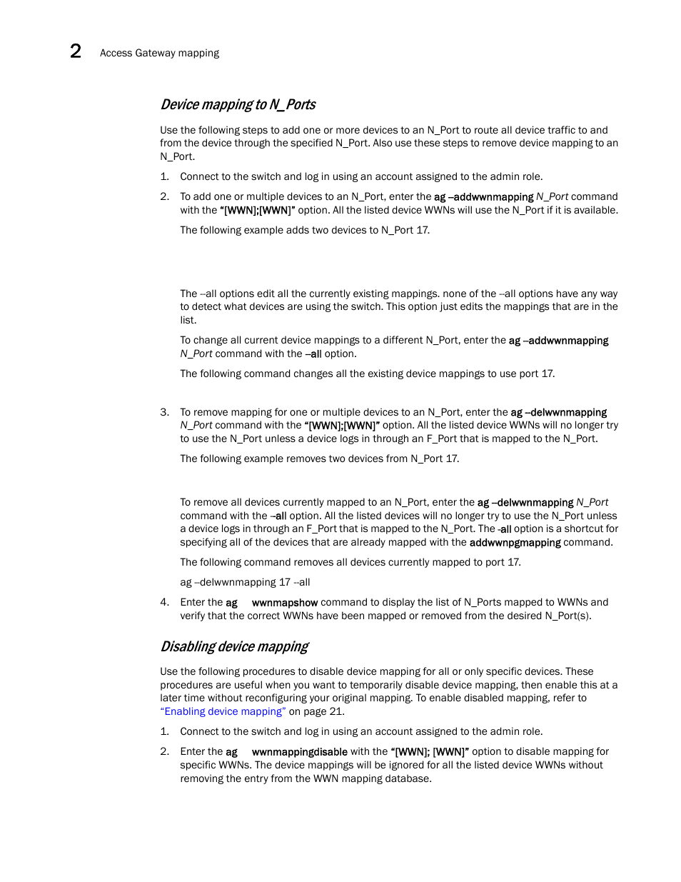 Device mapping to n_ports, Disabling device mapping | Dell POWEREDGE M1000E User Manual | Page 40 / 96