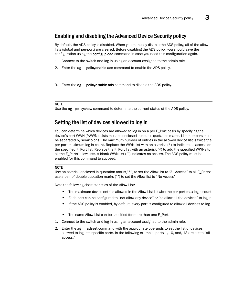 Setting the list of devices allowed to log in | Dell POWEREDGE M1000E User Manual | Page 49 / 96