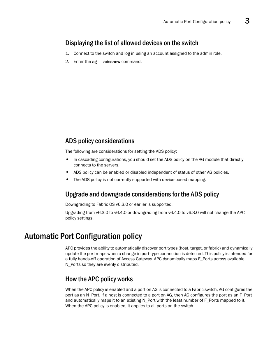 Ads policy considerations, Automatic port configuration policy, How the apc policy works | Dell POWEREDGE M1000E User Manual | Page 51 / 96