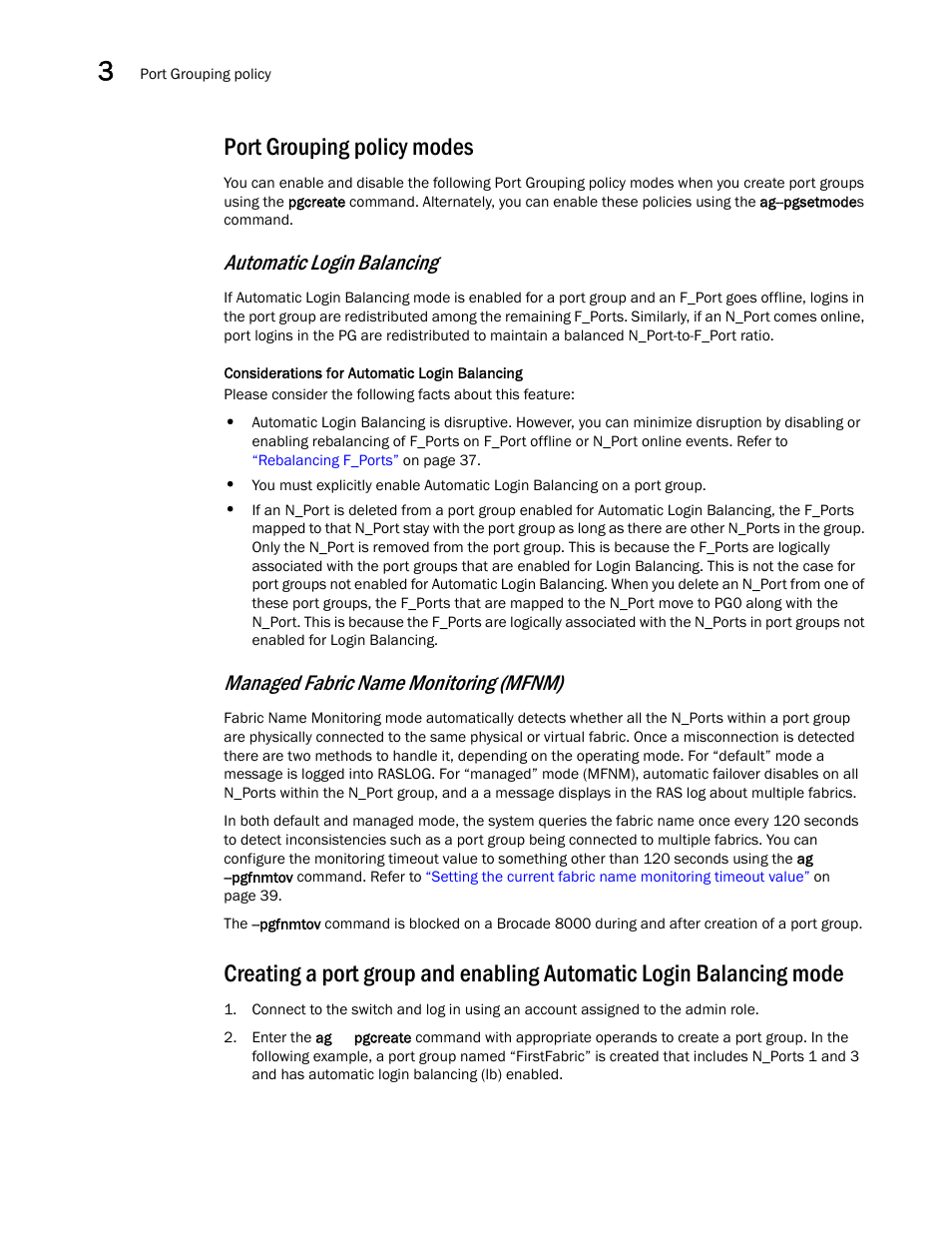 Port grouping policy modes, Automatic login balancing, Managed fabric name monitoring (mfnm) | Dell POWEREDGE M1000E User Manual | Page 56 / 96