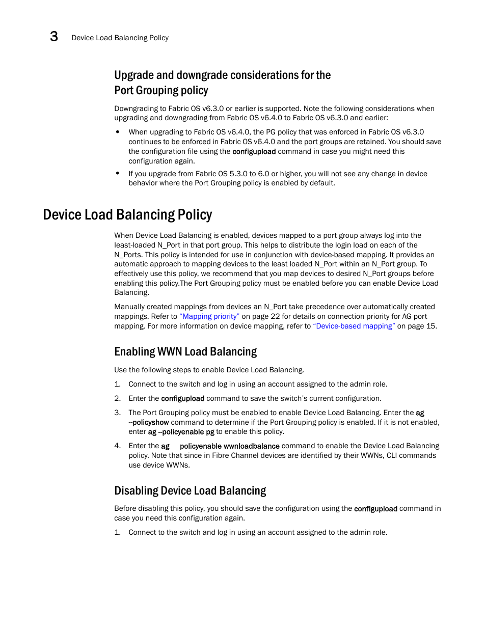 Device load balancing policy, Enabling wwn load balancing, Disabling device load balancing | Dell POWEREDGE M1000E User Manual | Page 60 / 96