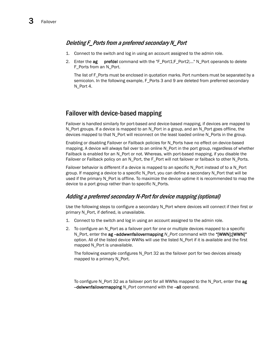 Failover with device-based mapping, Deleting f_ports, From a preferred secondary n_port | Deleting f_ports from a preferred secondary n_port | Dell POWEREDGE M1000E User Manual | Page 66 / 96