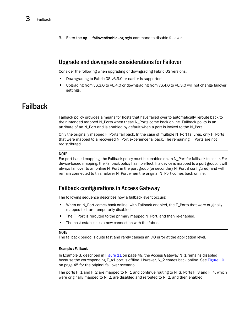 Upgrade and downgrade considerations for failover, Failback, Failback configurations in access gateway | Dell POWEREDGE M1000E User Manual | Page 68 / 96