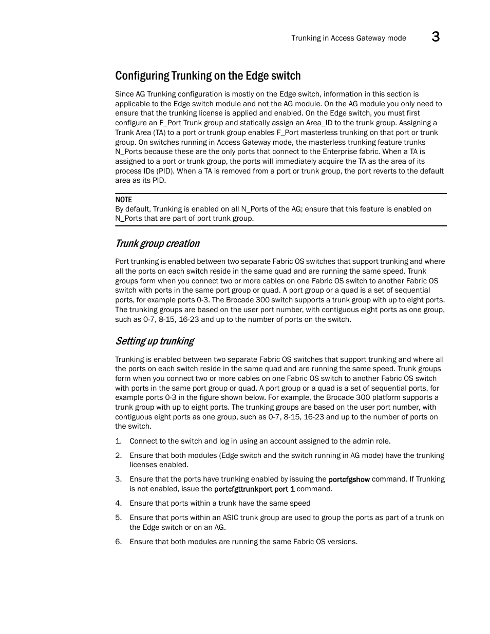 Configuring trunking on the edge switch, Trunk group creation, Setting up trunking | Dell POWEREDGE M1000E User Manual | Page 71 / 96