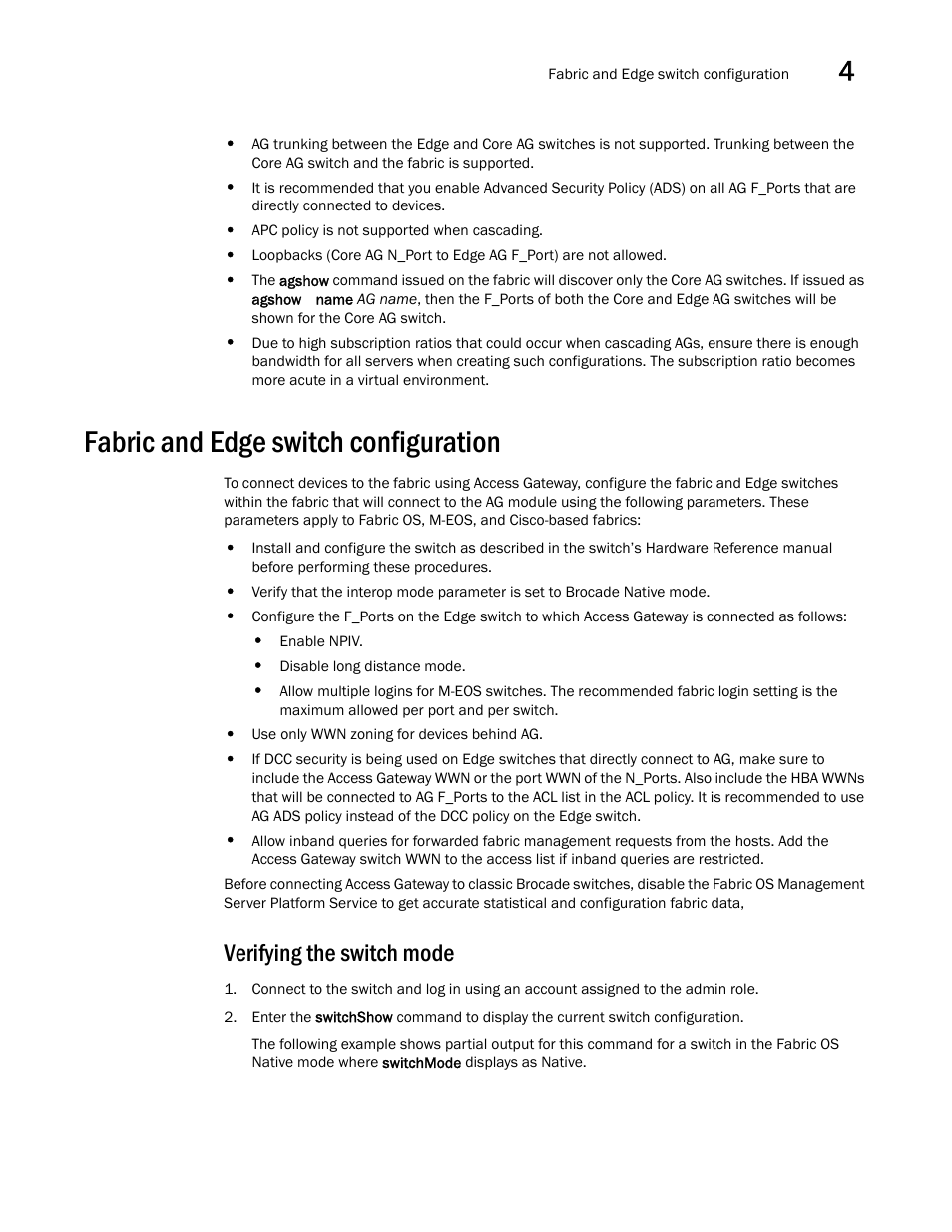 Fabric and edge switch configuration, Verifying the switch mode | Dell POWEREDGE M1000E User Manual | Page 85 / 96