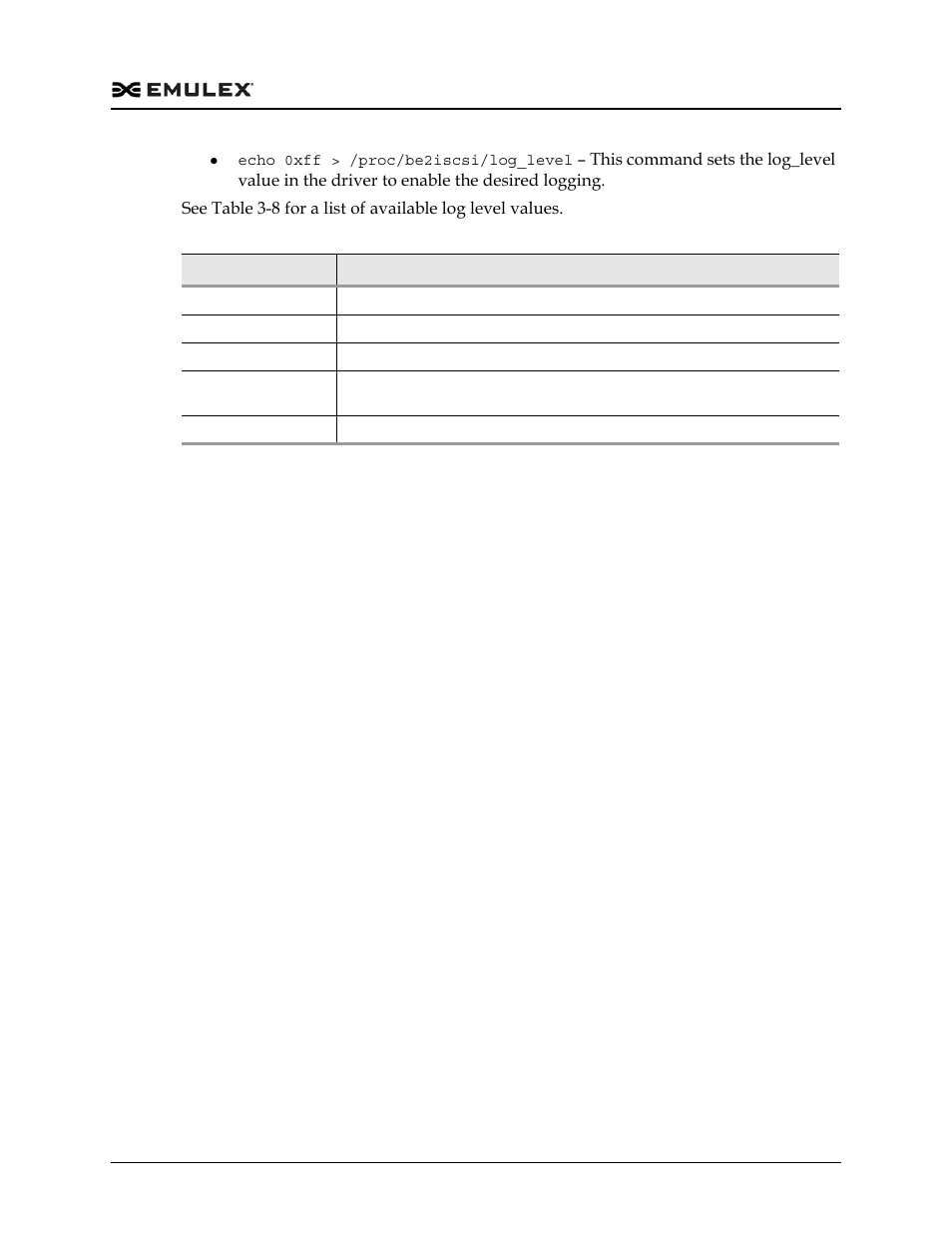 Table 3-8 | Dell Emulex Family of Adapters User Manual | Page 1034 / 1815