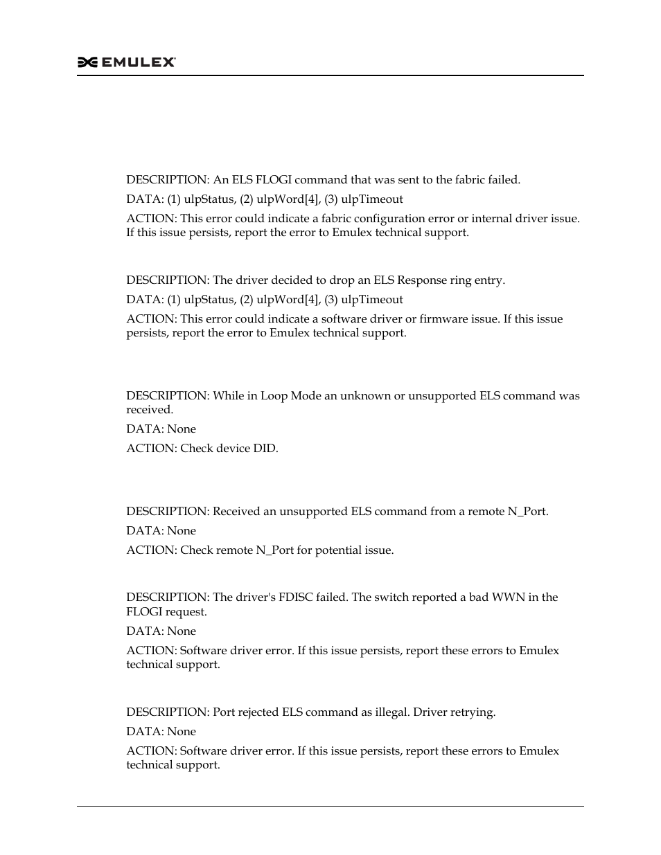 Els events (0100 - 0199) | Dell Emulex Family of Adapters User Manual | Page 1040 / 1815