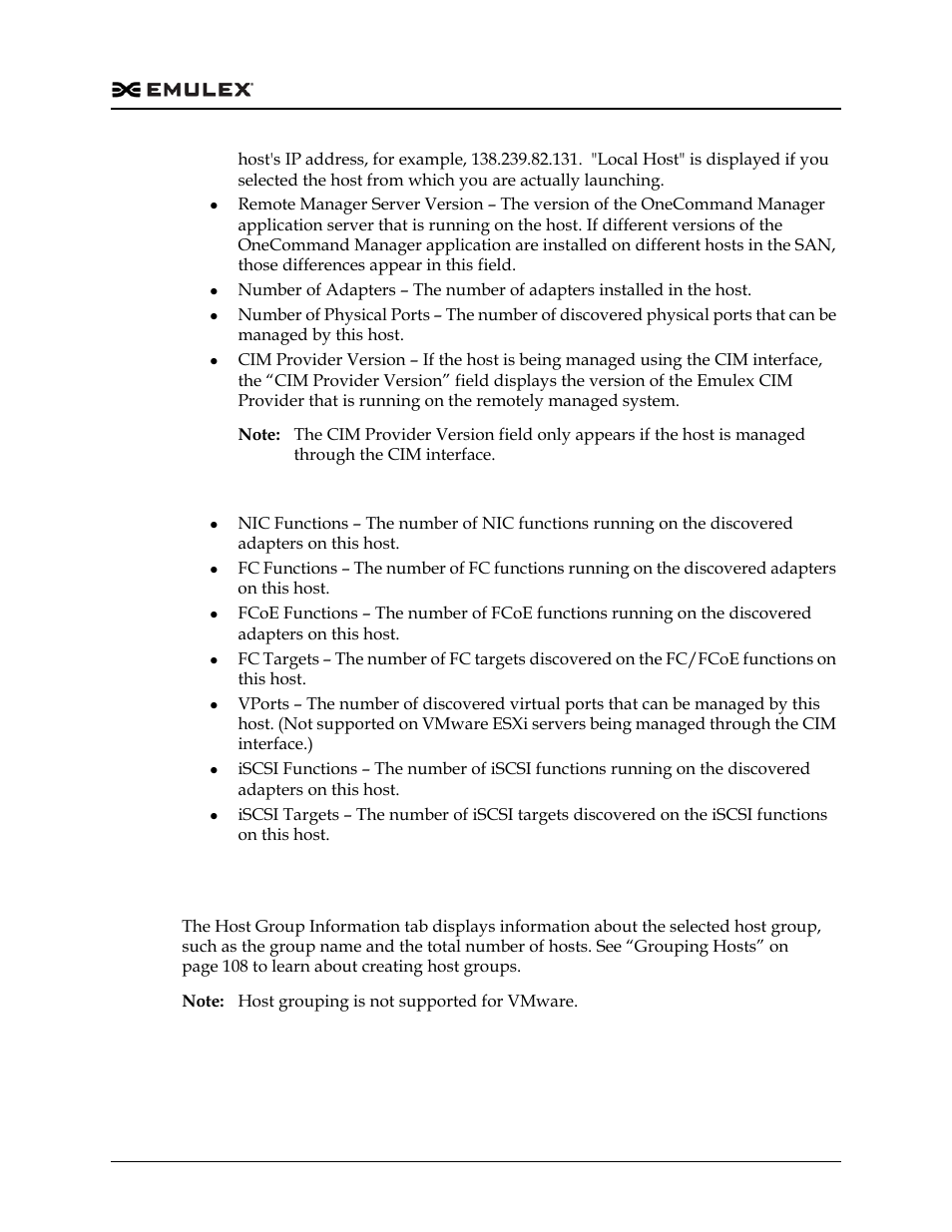 Viewing host grouping information | Dell Emulex Family of Adapters User Manual | Page 106 / 1815