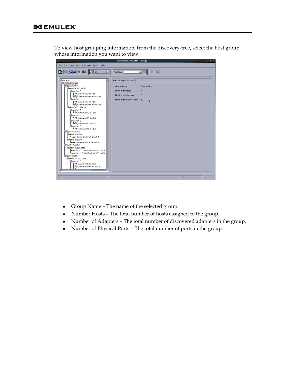 Host group information field definitions, Figure 7-2 | Dell Emulex Family of Adapters User Manual | Page 107 / 1815