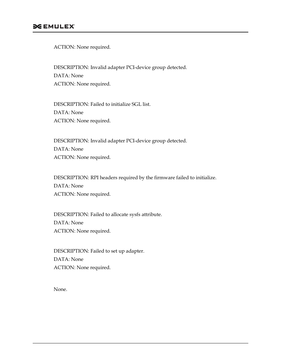 Ioctl events (1600 - 1699) | Dell Emulex Family of Adapters User Manual | Page 1091 / 1815