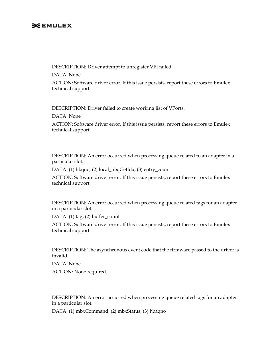 Vport events (1800 - 1832) | Dell Emulex Family of Adapters User Manual | Page 1092 / 1815