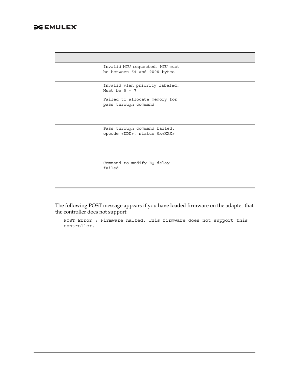Nic adapter firmware error | Dell Emulex Family of Adapters User Manual | Page 1135 / 1815
