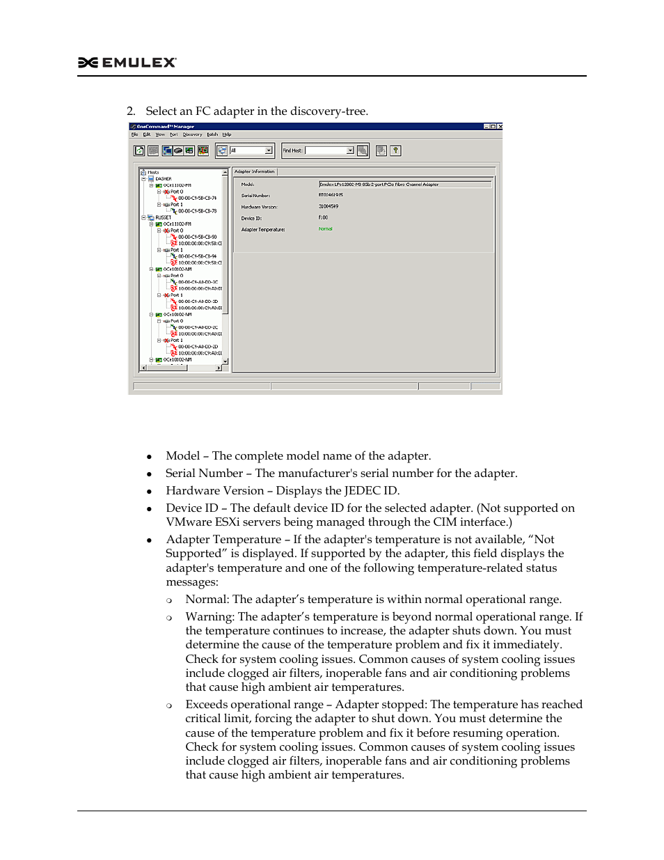 Fc adapter information field definitions, Figure 8-1 | Dell Emulex Family of Adapters User Manual | Page 114 / 1815