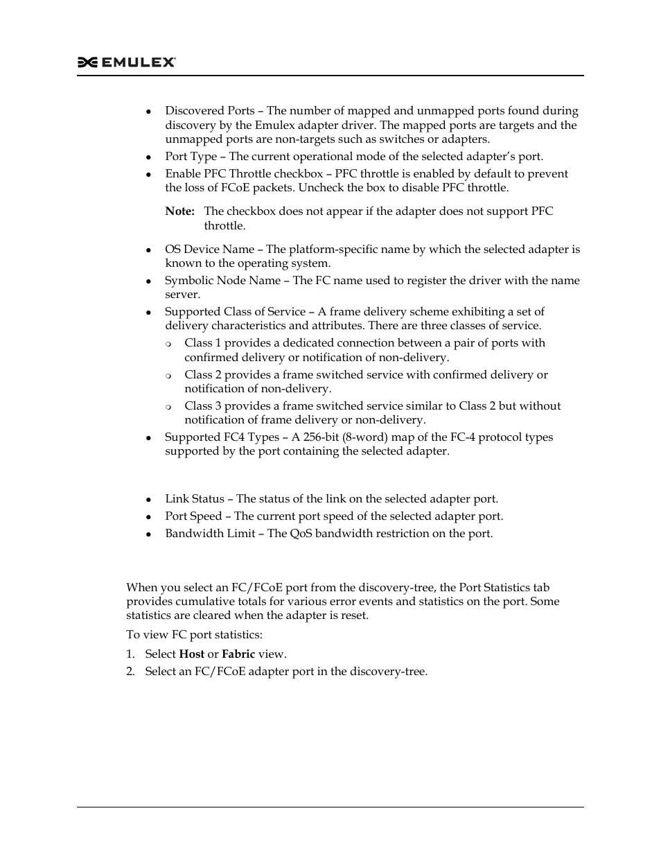 Viewing fc/fcoe port statistics | Dell Emulex Family of Adapters User Manual | Page 119 / 1815