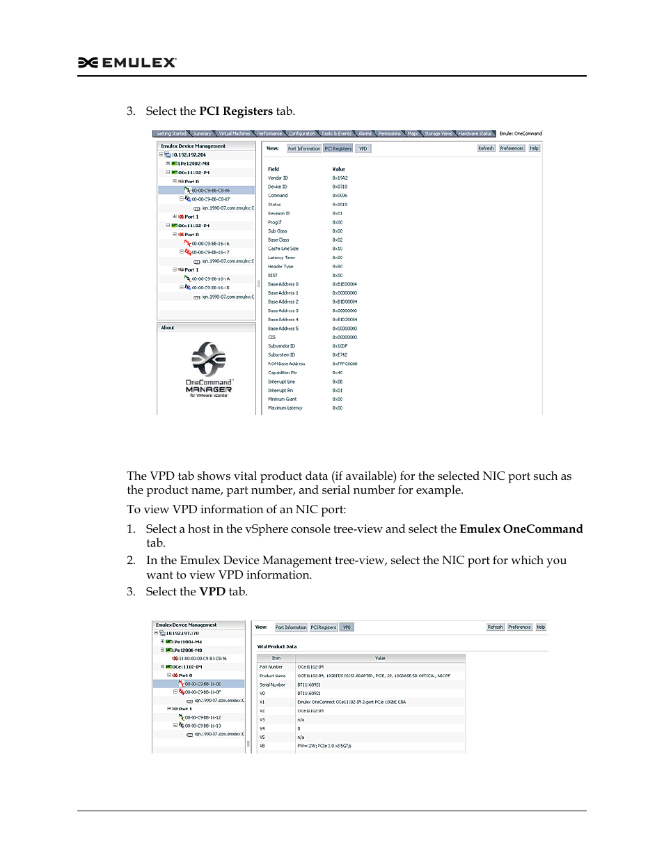 Viewing nic port vital product data (vpd), Figure 6-38, Figure 6-39 | Dell Emulex Family of Adapters User Manual | Page 1248 / 1815