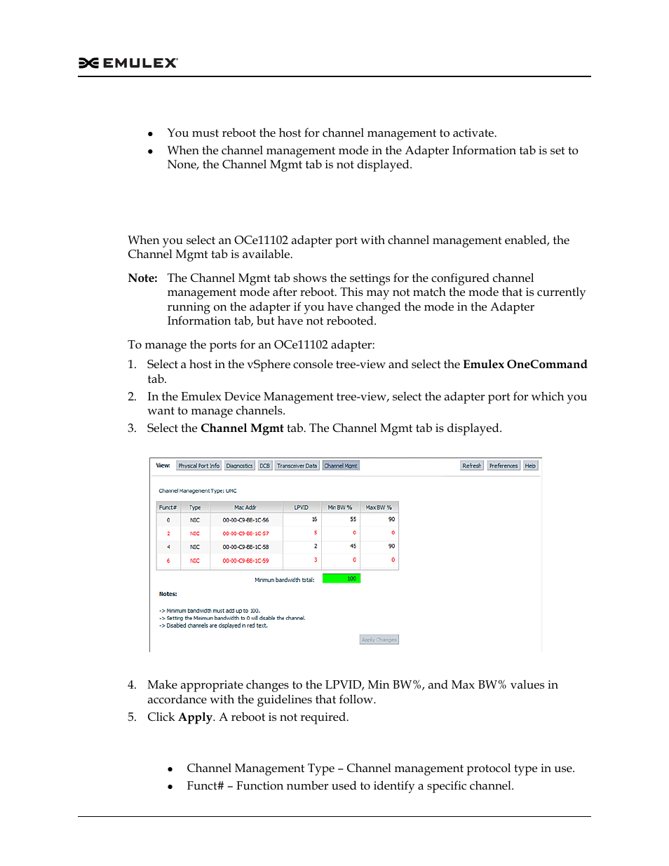 Channel mgmt field definitions, Figure 6-45 | Dell Emulex Family of Adapters User Manual | Page 1257 / 1815