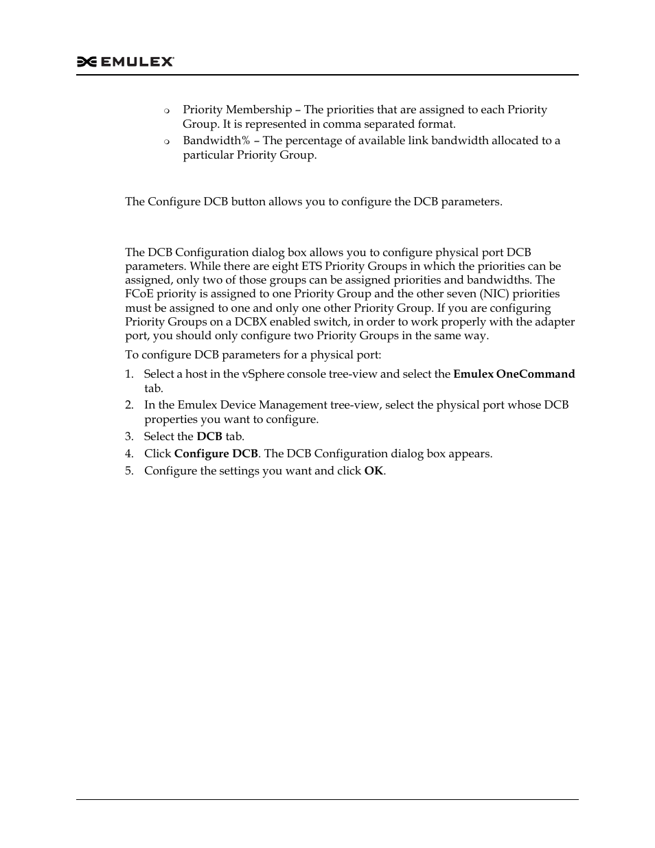 Configuring physical port dcb parameters | Dell Emulex Family of Adapters User Manual | Page 1269 / 1815