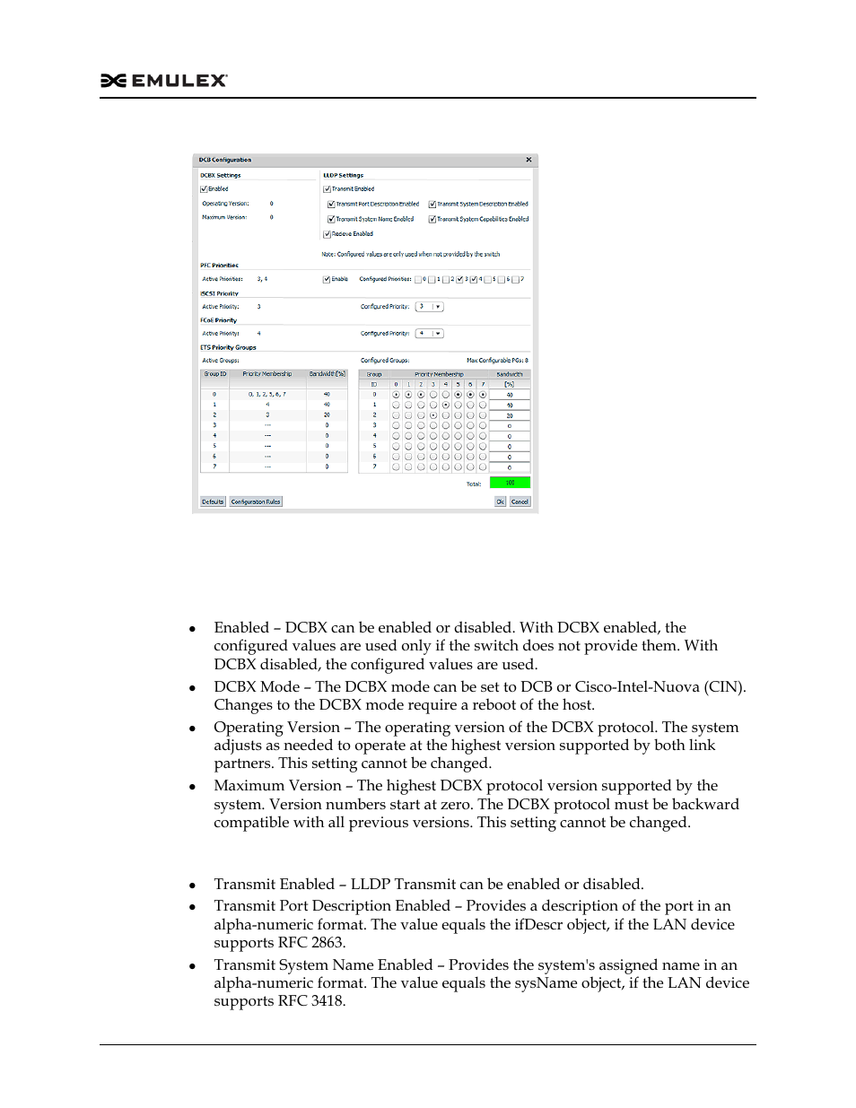Configure dcb dialog box field definitions, Figure 6-54 | Dell Emulex Family of Adapters User Manual | Page 1270 / 1815