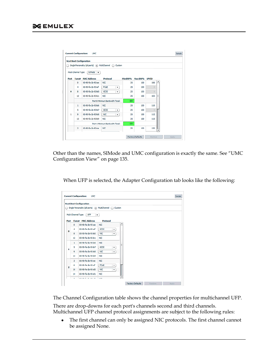 Multichannel ufp configuration, Figure 6-64, Figure 6-65 | Dell Emulex Family of Adapters User Manual | Page 1282 / 1815