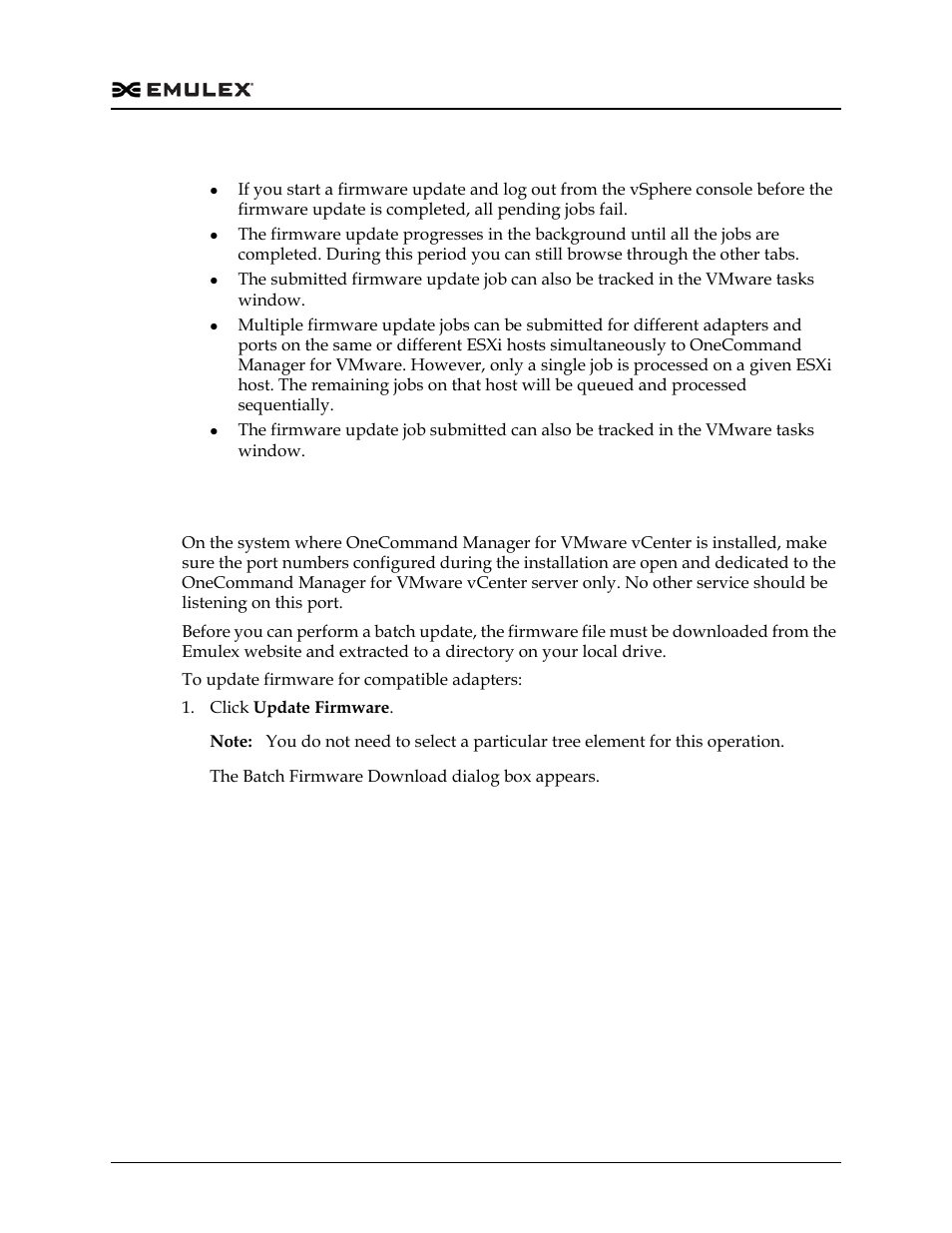 Updating firmware on adapters in a host, Updating firmware on adapters in a host 7 | Dell Emulex Family of Adapters User Manual | Page 1297 / 1815