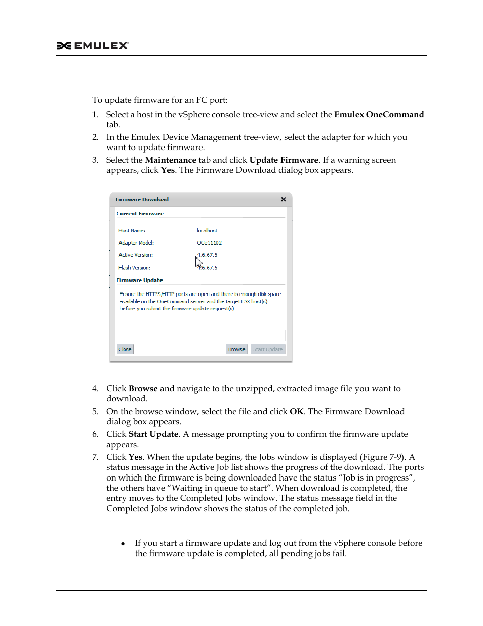 Updating firmware for an adapter, Figure 7-8 | Dell Emulex Family of Adapters User Manual | Page 1301 / 1815