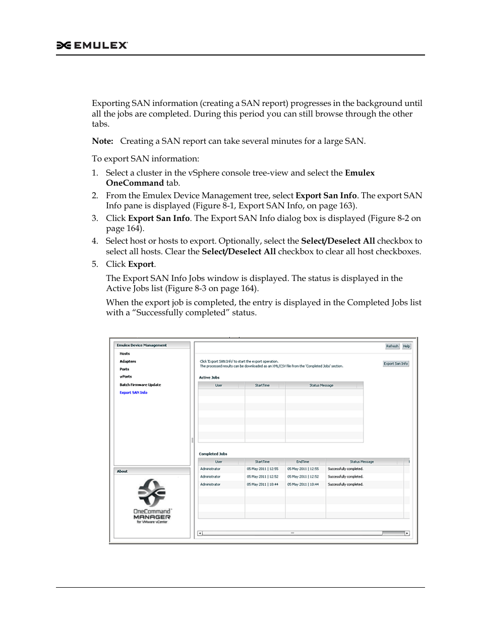 Exporting san information in cluster view, Exporting san information in cluster view 6, Figure 8-1 | Dell Emulex Family of Adapters User Manual | Page 1306 / 1815