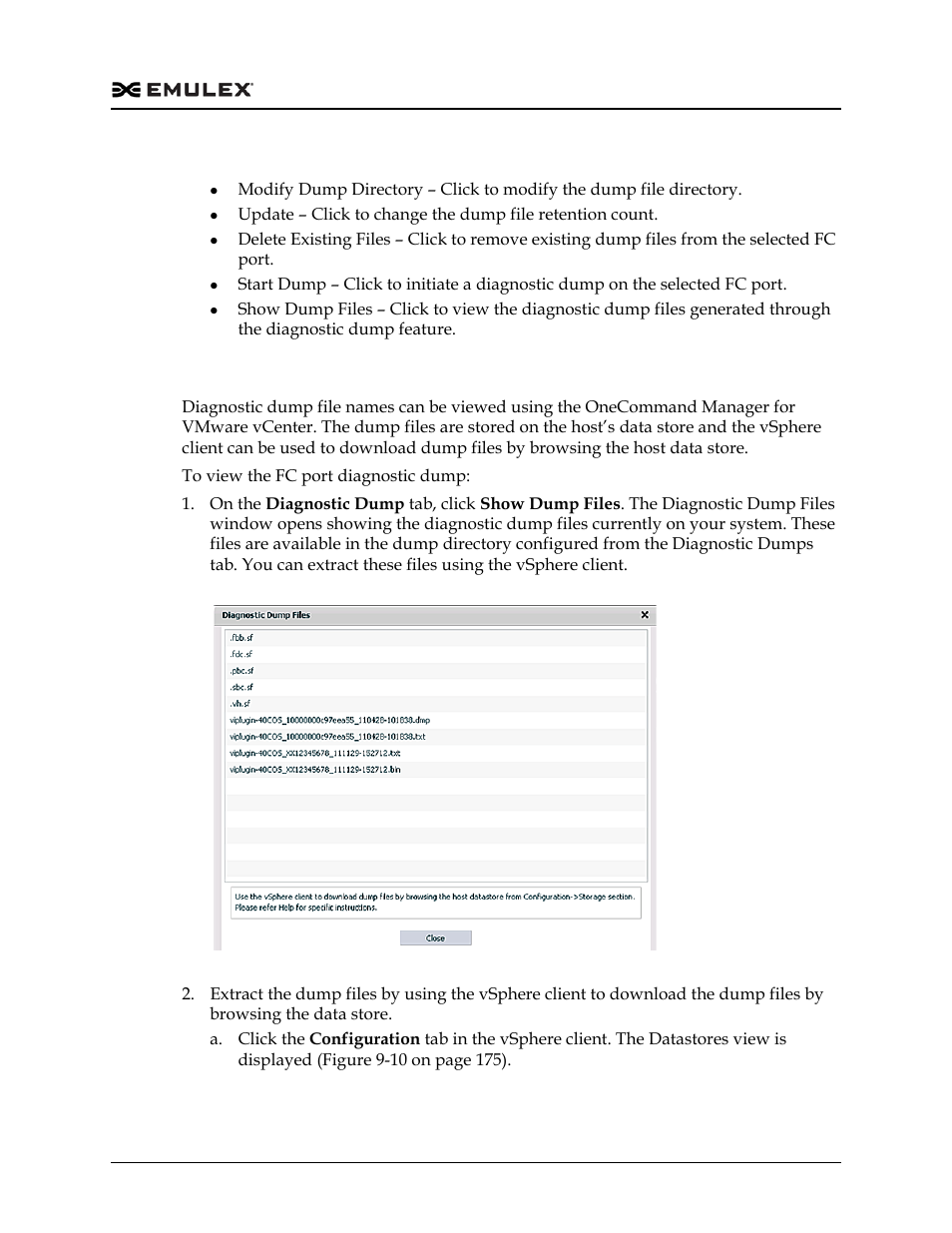 Viewing diagnostic dumps files, Figure 9-9 | Dell Emulex Family of Adapters User Manual | Page 1317 / 1815
