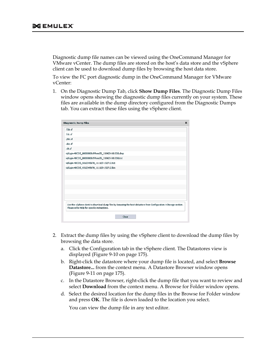 Viewing diagnostic dumps files, Figure 9-16 | Dell Emulex Family of Adapters User Manual | Page 1324 / 1815