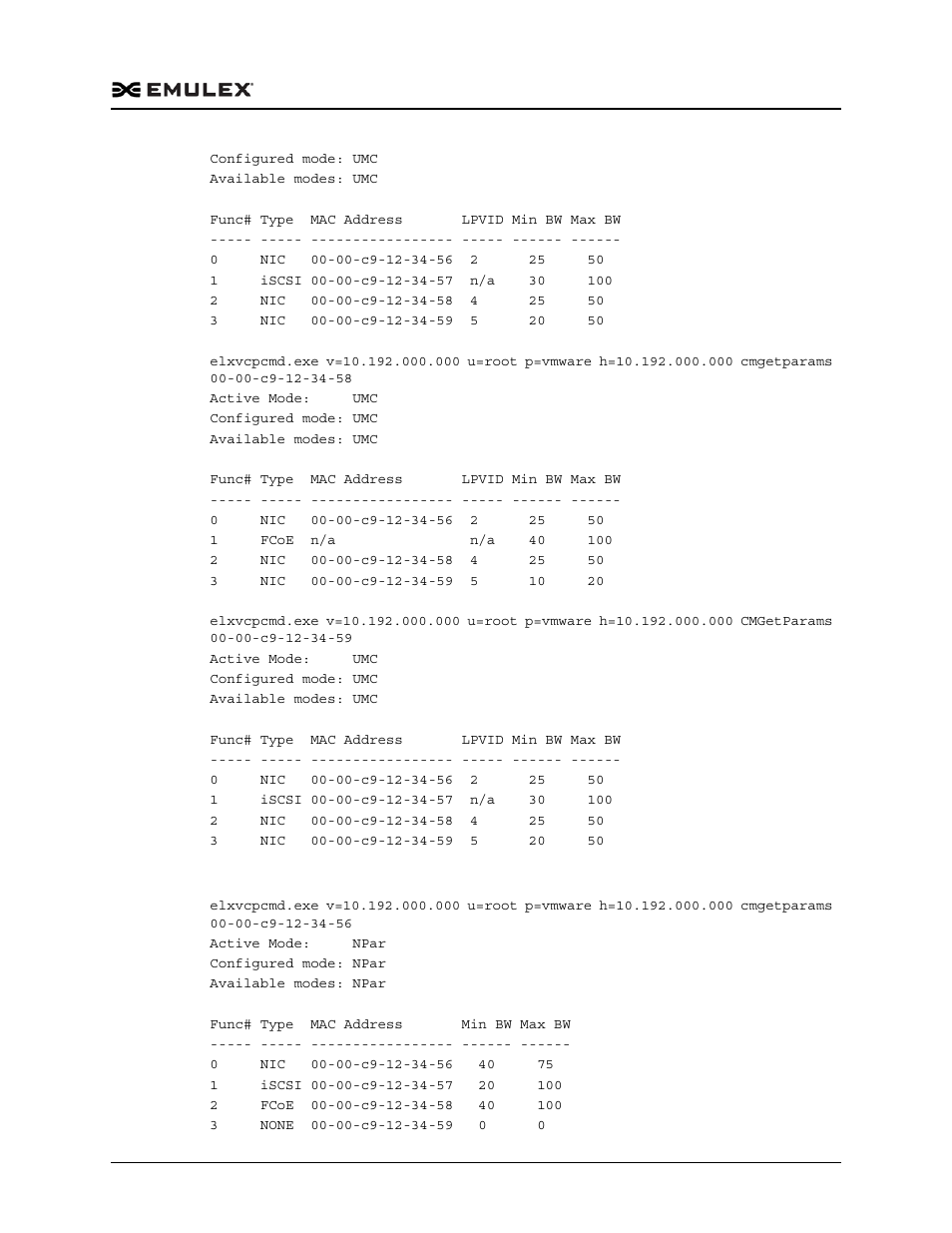 Example (npar enabled - 4 functions/port) | Dell Emulex Family of Adapters User Manual | Page 1338 / 1815