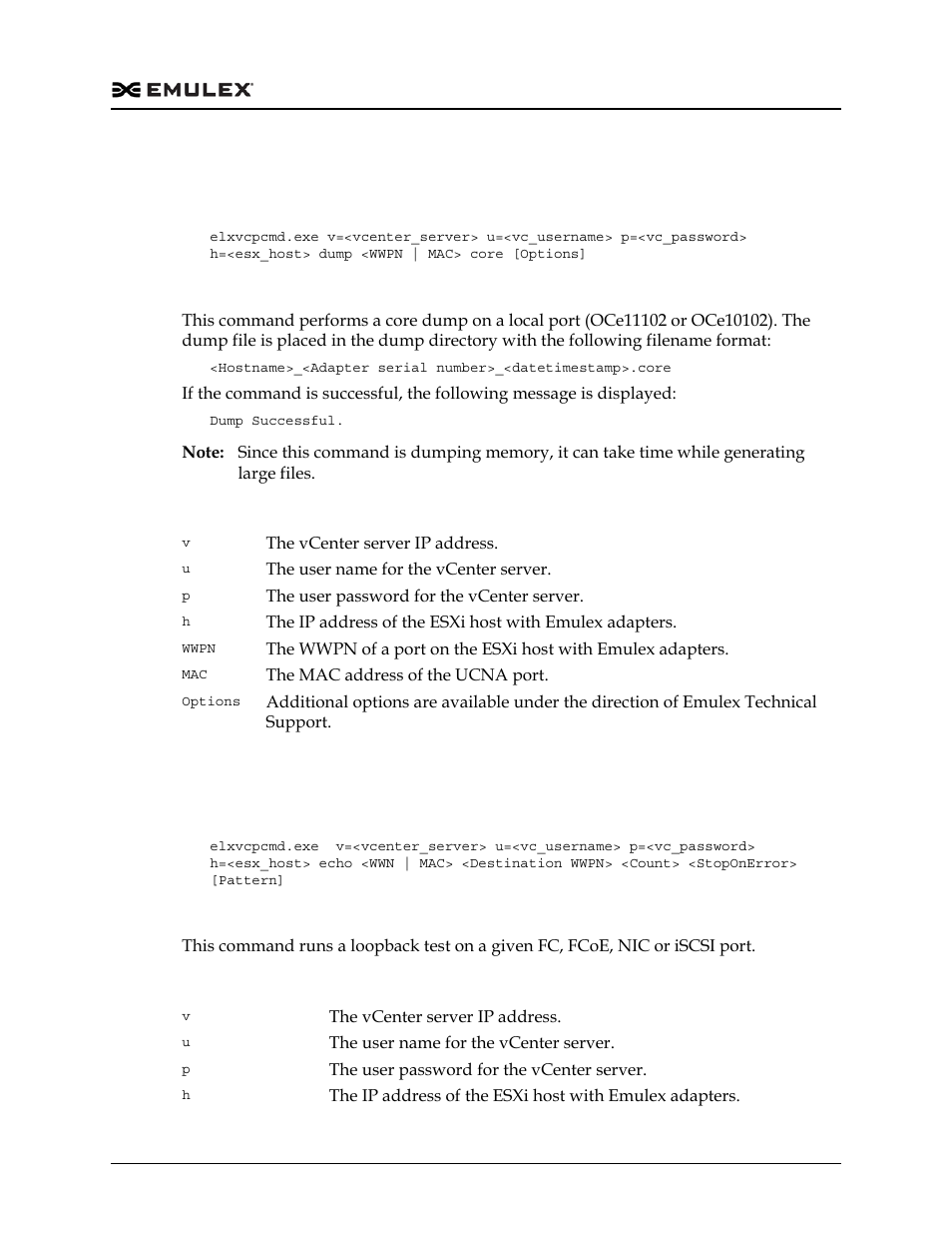Dump, Echotest | Dell Emulex Family of Adapters User Manual | Page 1344 / 1815