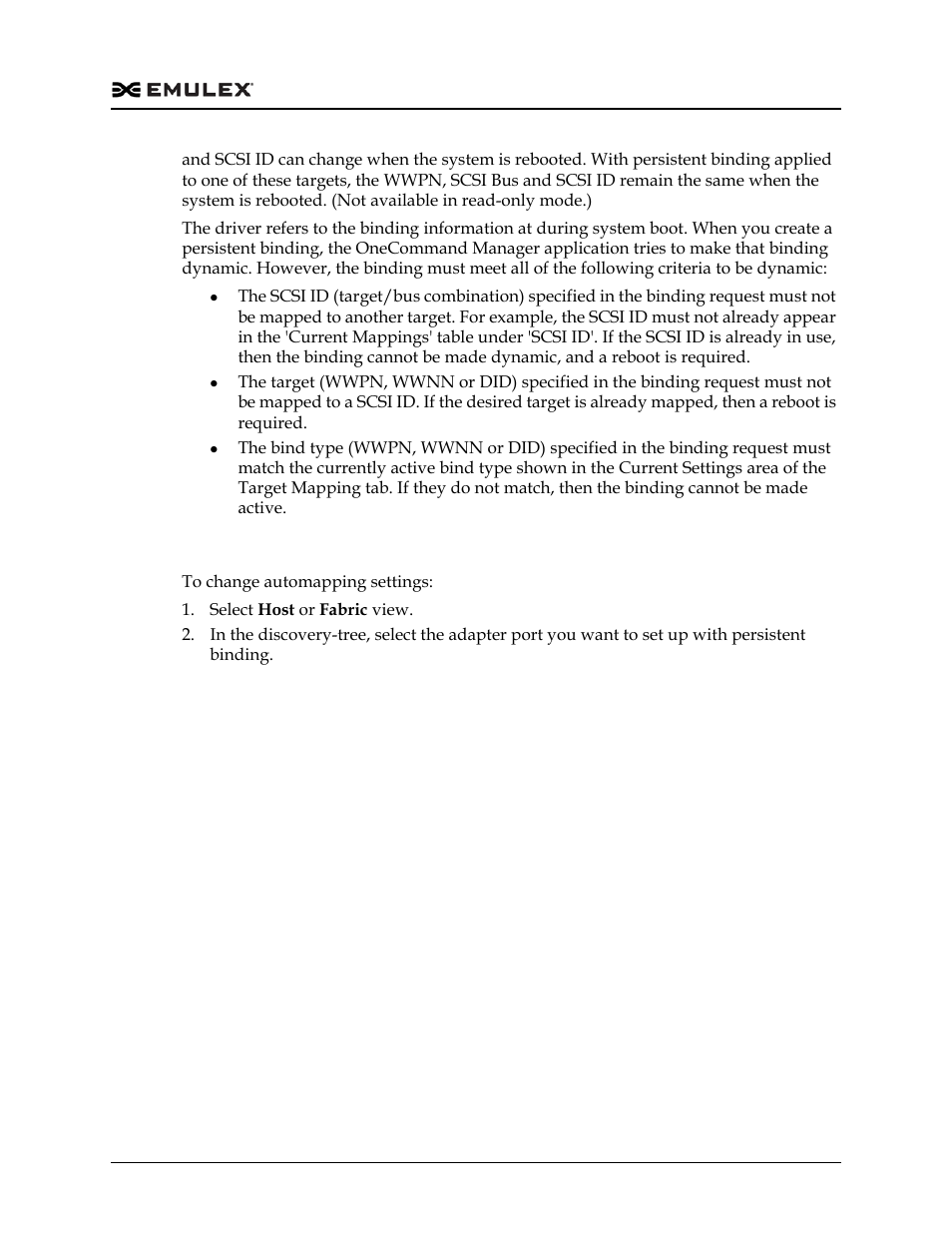 Changing automapping settings | Dell Emulex Family of Adapters User Manual | Page 135 / 1815