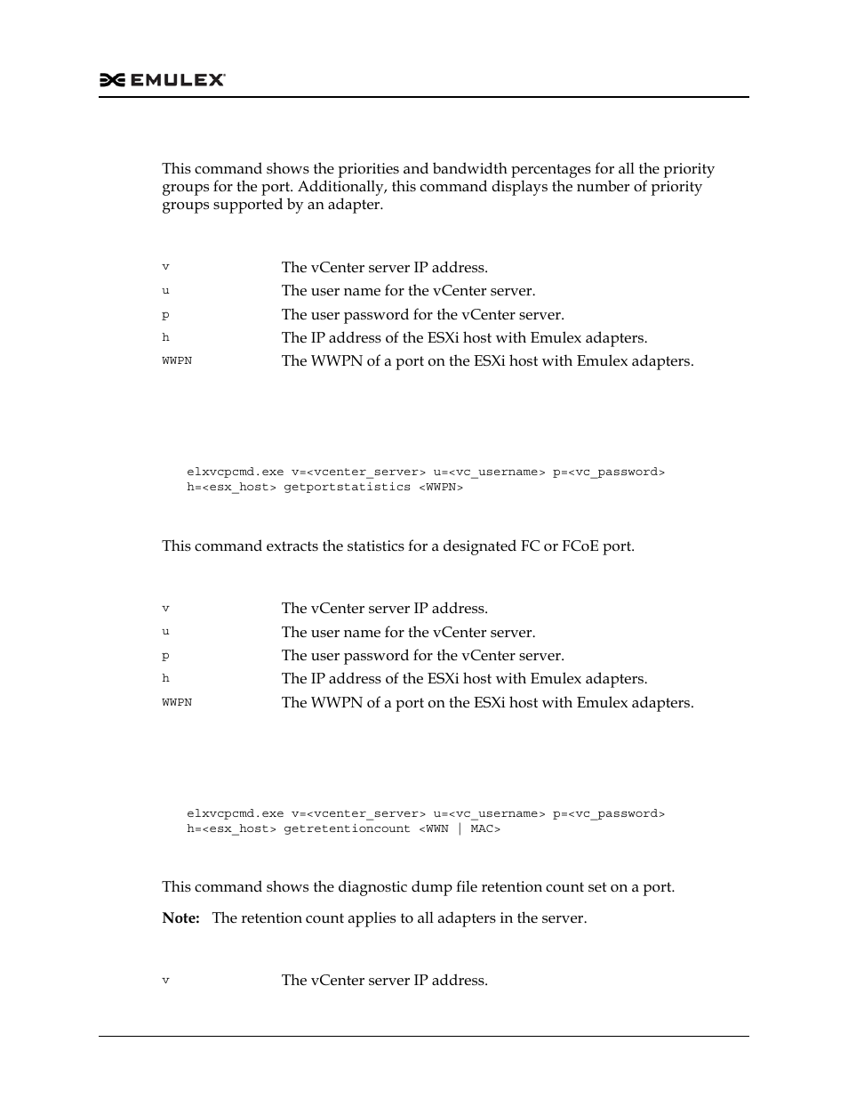 Getportstatistics, Getretentioncount | Dell Emulex Family of Adapters User Manual | Page 1357 / 1815