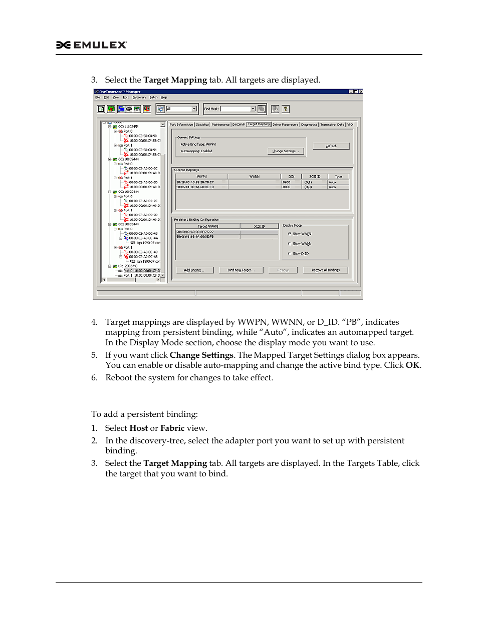 Adding a persistent binding, Figure 8-14 | Dell Emulex Family of Adapters User Manual | Page 136 / 1815