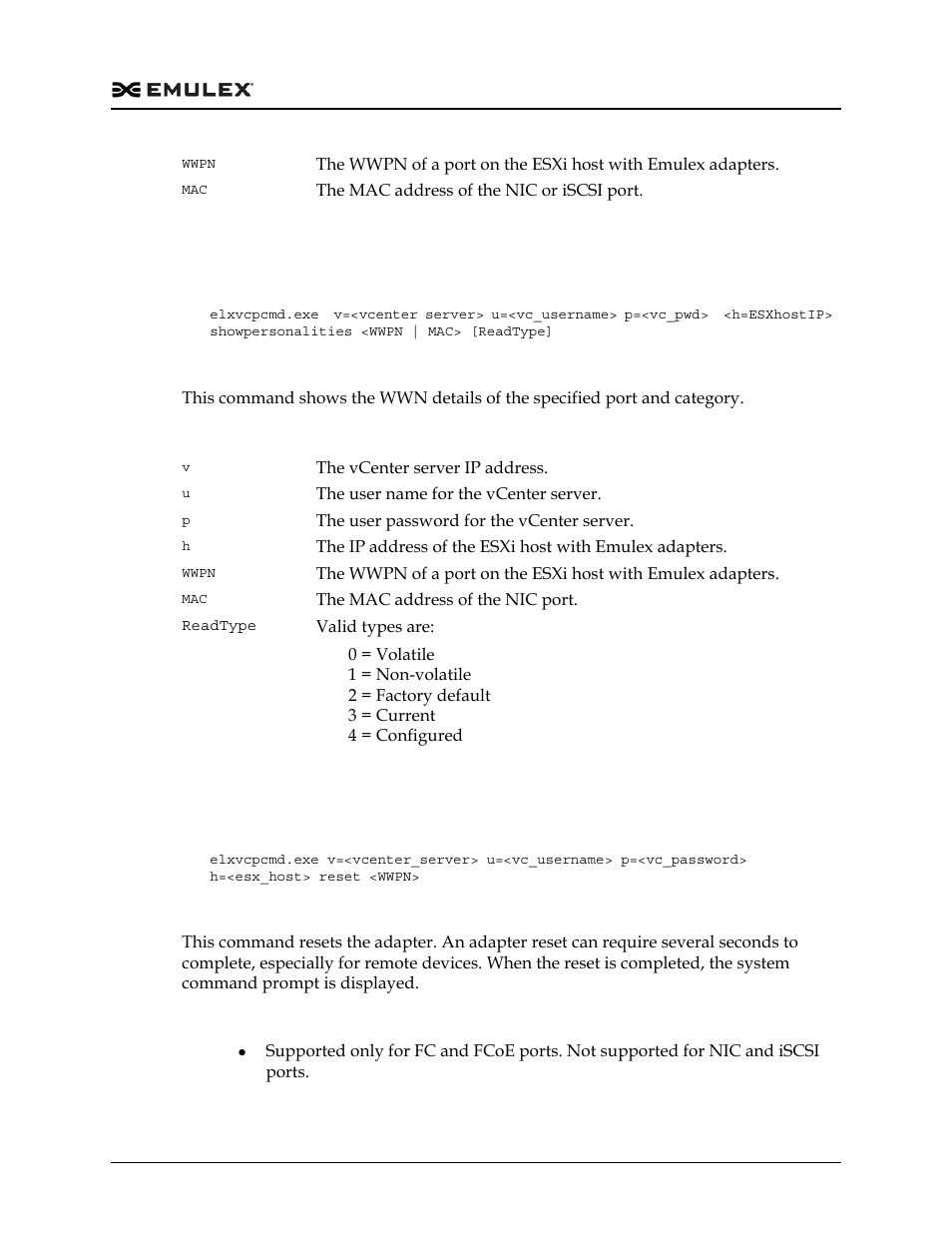 Readwwn, Reset | Dell Emulex Family of Adapters User Manual | Page 1367 / 1815