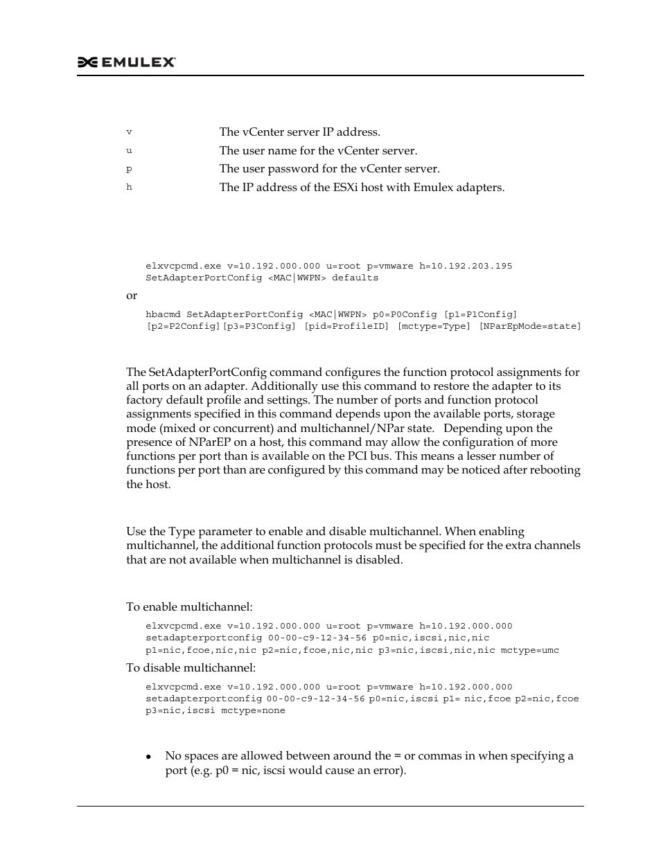 Setadapterportconfig (oce14000–series only), Setadapterportconfig, Oce14000–series only) | Dell Emulex Family of Adapters User Manual | Page 1370 / 1815