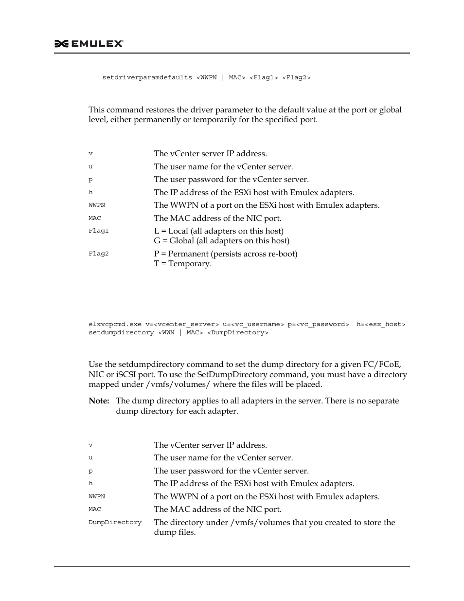 Setdumpdirectory | Dell Emulex Family of Adapters User Manual | Page 1379 / 1815