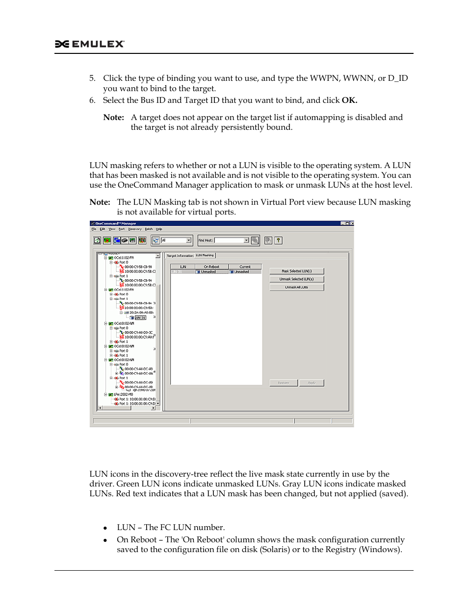 Masking and unmasking luns (windows), Figure 8-17 | Dell Emulex Family of Adapters User Manual | Page 138 / 1815