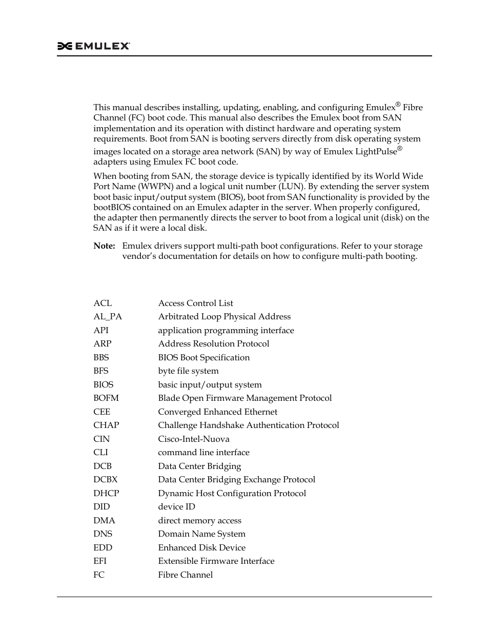 Introduction, Abbreviations, Introduction 0 | Abbreviations 0 | Dell Emulex Family of Adapters User Manual | Page 1400 / 1815