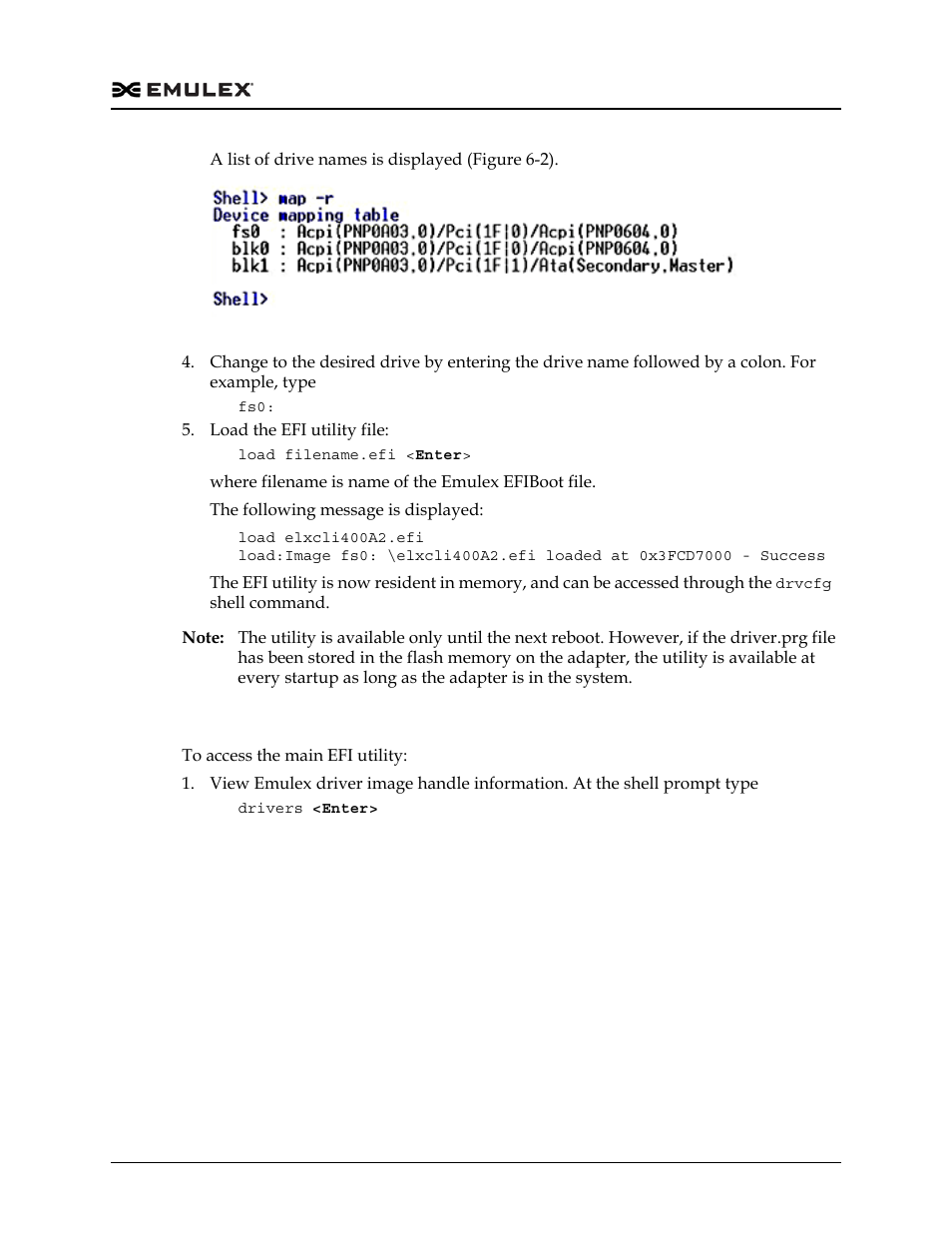 Start the efi utility, Figure 6-2 | Dell Emulex Family of Adapters User Manual | Page 1441 / 1815