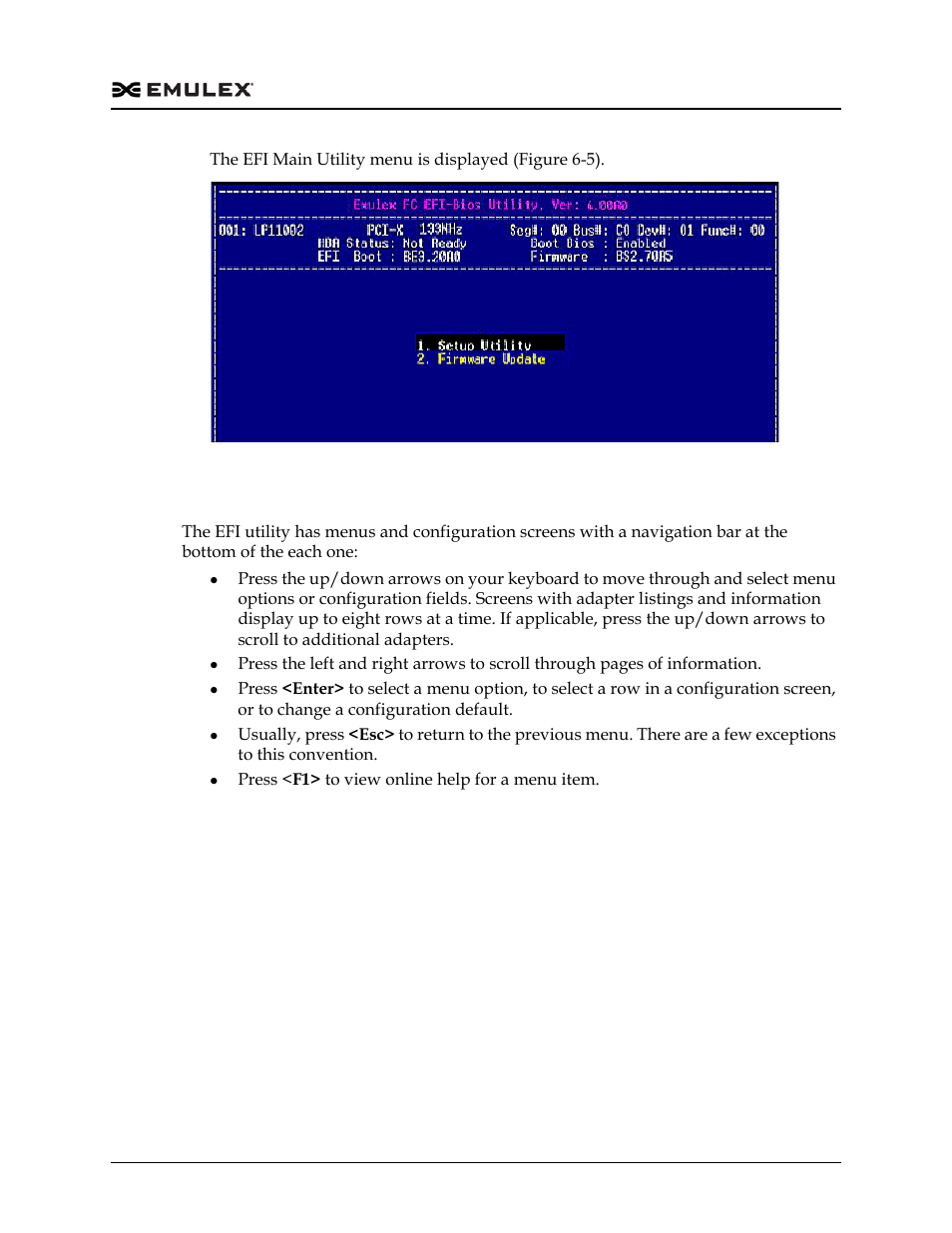 Efi utility conventions, Figure 6-5 | Dell Emulex Family of Adapters User Manual | Page 1443 / 1815