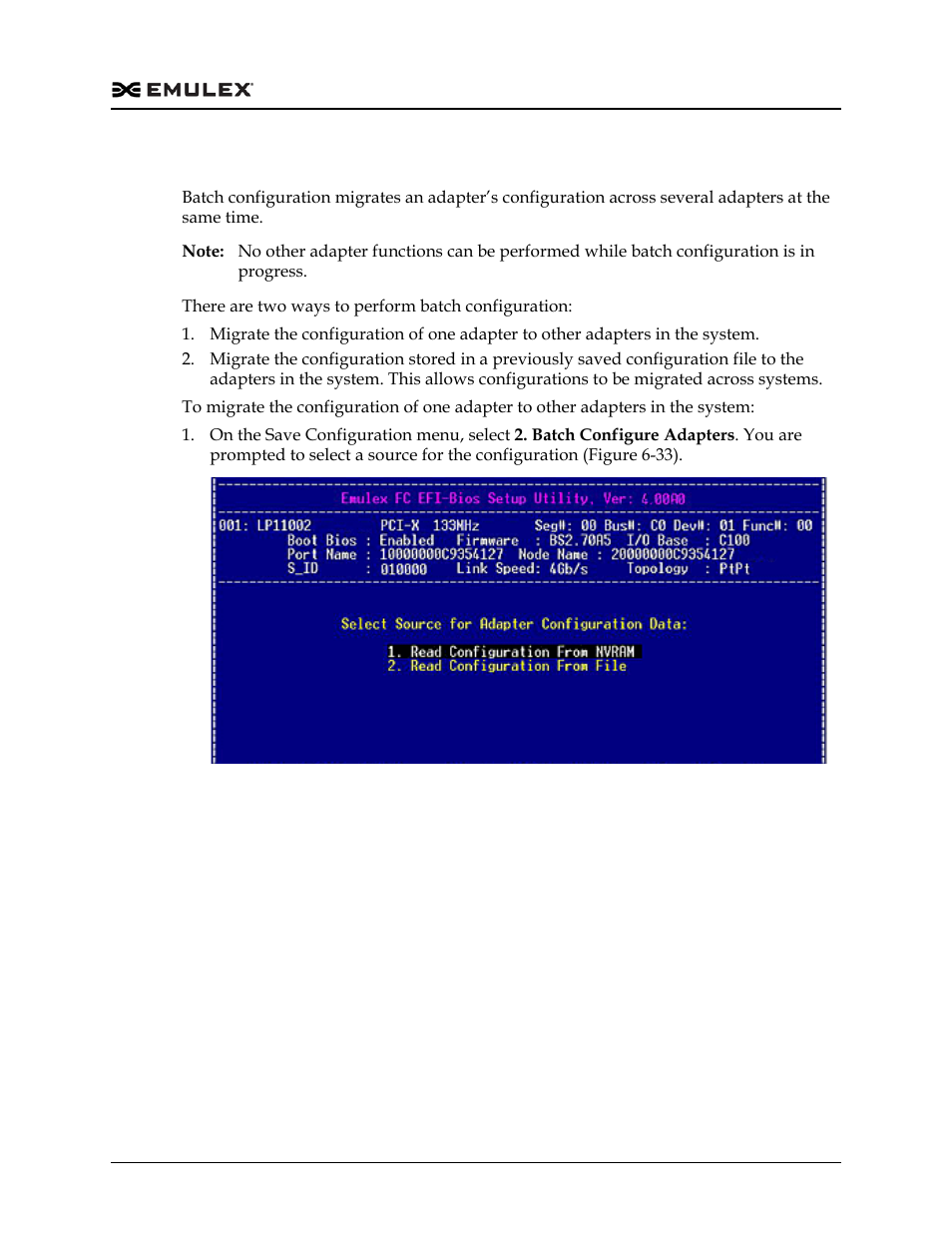 Batch configuration, Figure 6-33 | Dell Emulex Family of Adapters User Manual | Page 1462 / 1815