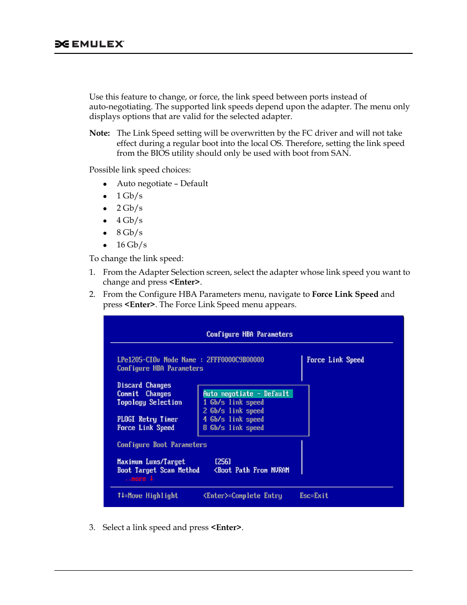 Change the link speed, Figure 7-17 | Dell Emulex Family of Adapters User Manual | Page 1485 / 1815