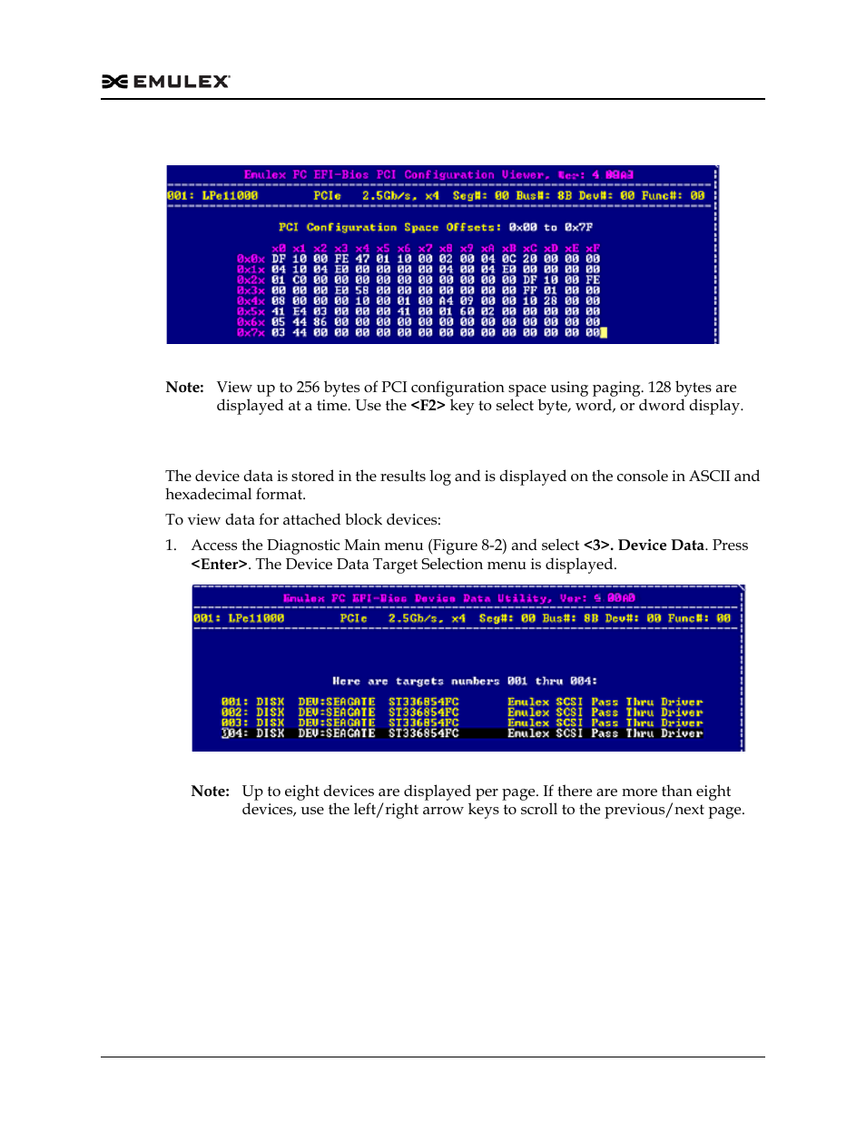 View device data, Figure 8-18, Figure 8-19 | Dell Emulex Family of Adapters User Manual | Page 1505 / 1815