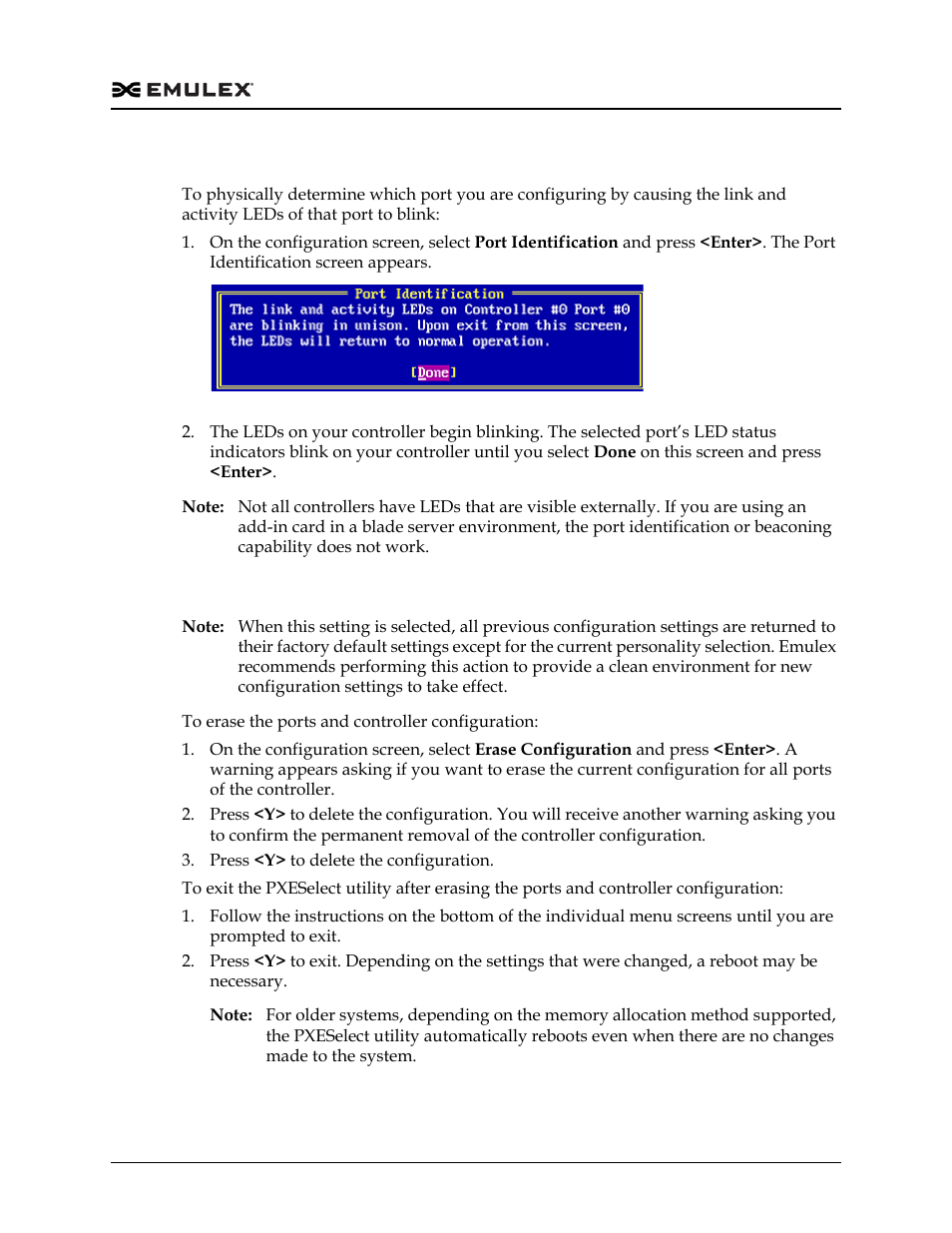 Physically identifying the port, Erasing ports and controller configuration, Figure 2-10 | Dell Emulex Family of Adapters User Manual | Page 1527 / 1815