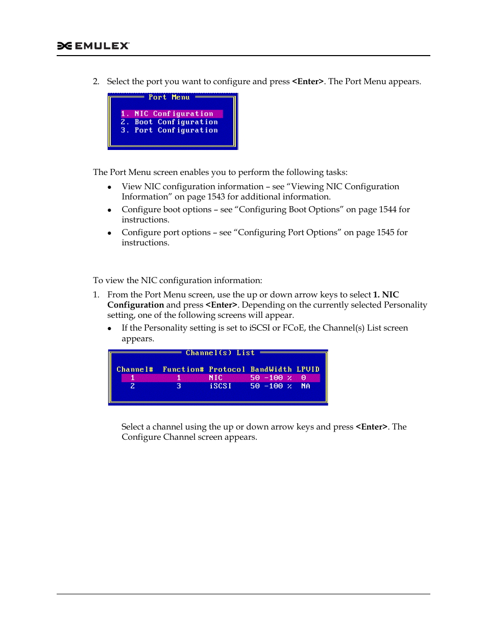 Viewing nic configuration information, Figure 3-7, Figure 3-8 | Dell Emulex Family of Adapters User Manual | Page 1543 / 1815