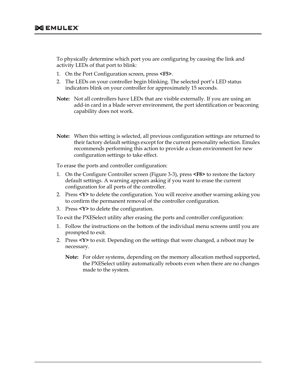 Erasing ports and controller configuration, Erasing | Dell Emulex Family of Adapters User Manual | Page 1546 / 1815