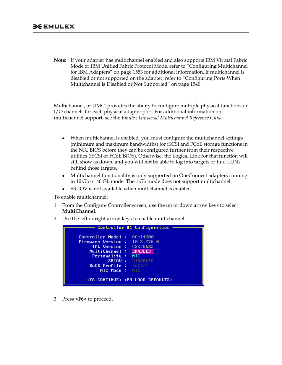 Configuring multichannel, Enabling multichannel, Figure 3-12 | E “configuring, To “configuring multichannel” on, Refer to “configuring multichannel | Dell Emulex Family of Adapters User Manual | Page 1547 / 1815