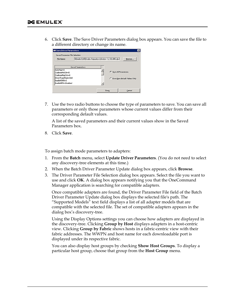 Assigning batch mode parameters, Figure 8-29 | Dell Emulex Family of Adapters User Manual | Page 156 / 1815